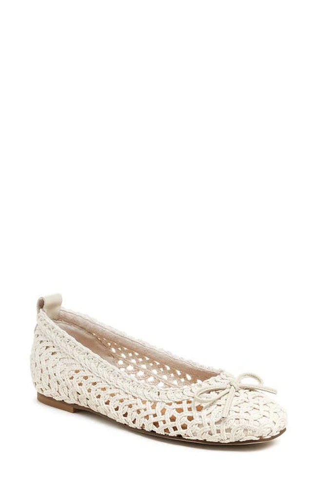 Kelsi Dagger Brooklyn Frankie Crochet Ballet Flat Shell at Nordstrom,