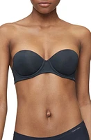 Calvin Klein Underwire Strapless Push-Up Bra Black at Nordstrom,