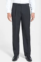 Berle Self Sizer Waist Pleated Lightweight Plain Weave Classic Fit Trousers at Nordstrom