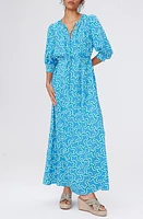 Diane von Furstenberg Drogo Geometric Print Maxi Dress Cloud Patch Blue Med at Nordstrom,