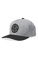 Brixton Crest x MP Snapback Baseball Cap in Heather Grey/Black at Nordstrom