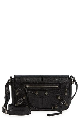 Balenciaga Mini Le Cagole Flap Leather Shoulder Bag in Black at Nordstrom