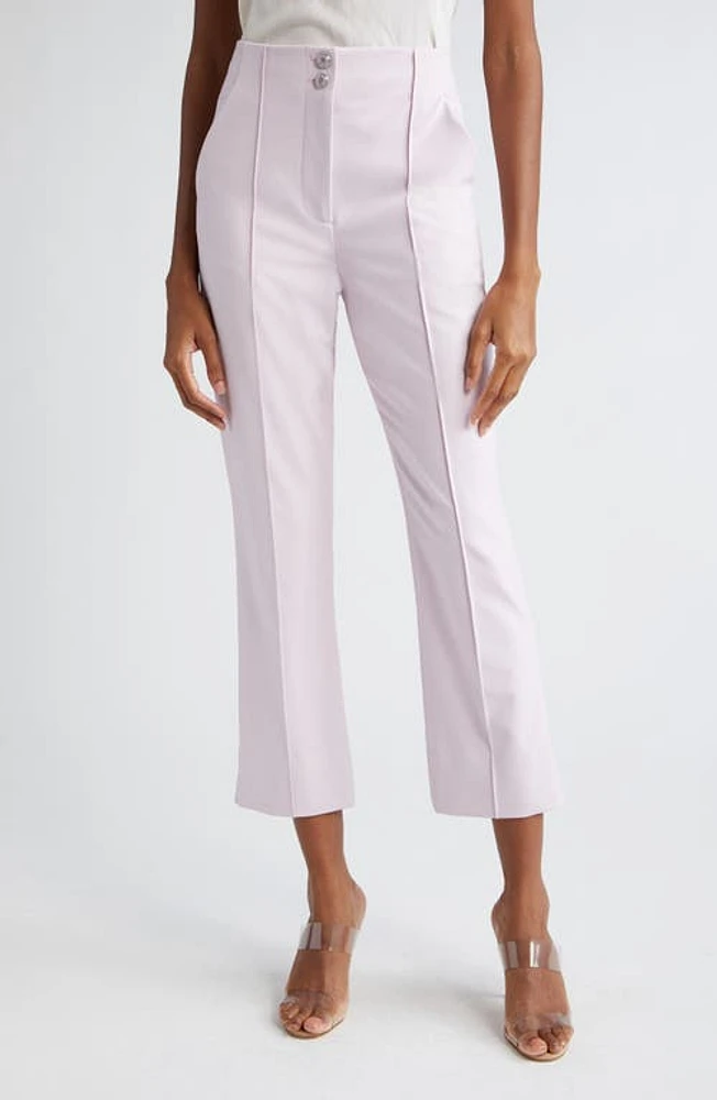 Veronica Beard Kean Pintuck Crop Pants Barely Orchid at Nordstrom,