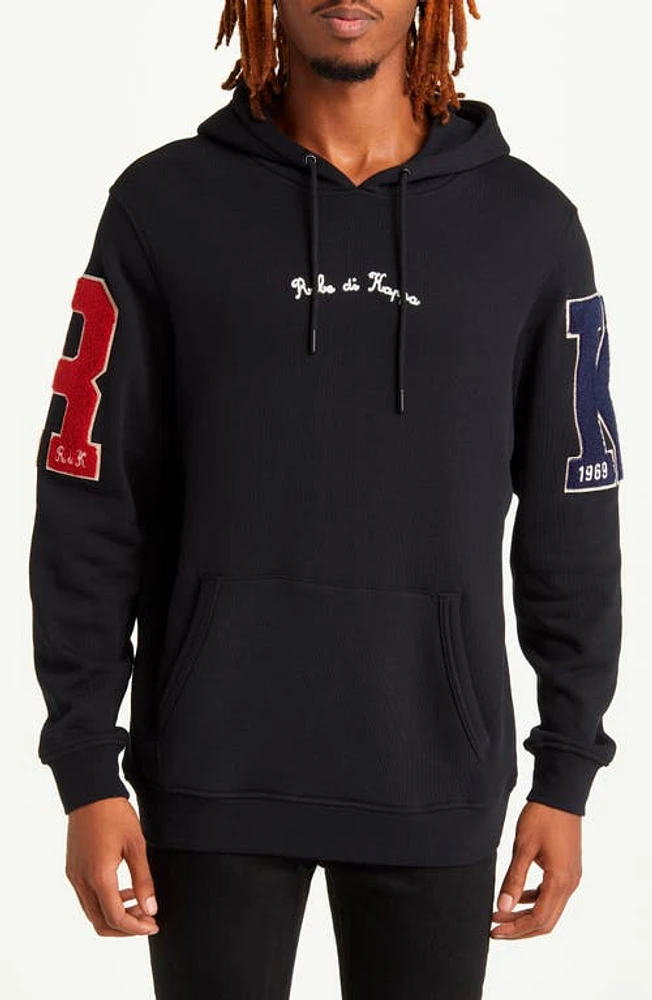 KAPPA Giovani Motti French Terry Hoodie Jet Black at Nordstrom,