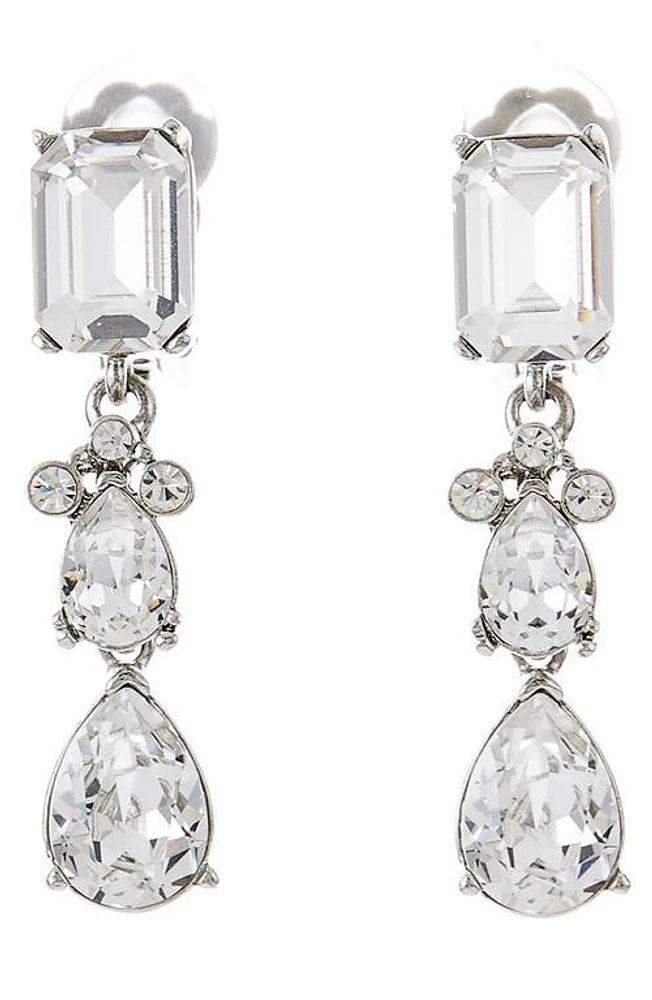 Oscar de la Renta Small Classic Crystal Drop Earrings at Nordstrom