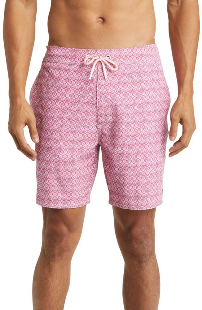 johnnie-O Kitts Medallion Print Swim Trunks Sun Kissed at Nordstrom,