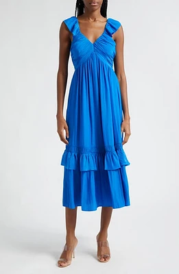 Ramy Brook Nelly Tiered Hem Dress Marrakech Blue at Nordstrom,