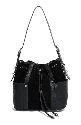 Aimee Kestenberg About Town Leather & Suede Bucket Bag in Black at Nordstrom