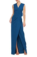 Kay Unger Frances Column Gown Dark Ink at Nordstrom,