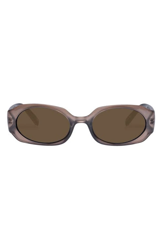 Le Specs Shebang Rectangular Sunglasses in Champagne Shimmer at Nordstrom