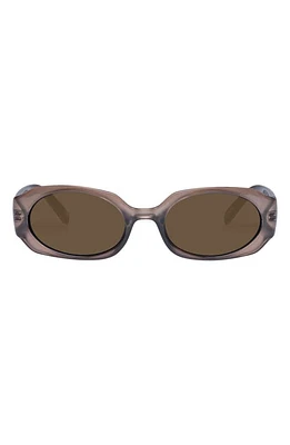 Le Specs Shebang Rectangular Sunglasses in Champagne Shimmer at Nordstrom