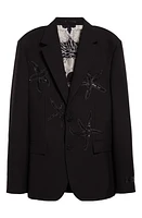 Versace Embellished Wool & Mohair Sport Coat Black at Nordstrom, Us