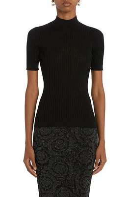 Versace Medusa Rib Turtleneck Sweater Black at Nordstrom, Us