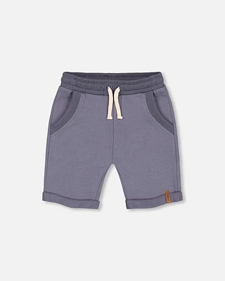 Deux Par Deux Boy's French Terry Short Nightshadow Blue at Nordstrom