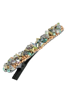 L. Erickson Jana Beaded Pinch Clip in Sage at Nordstrom