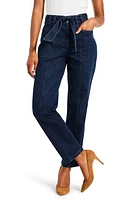 NIC+ZOE Belted Straight Leg Ankle Jeans Twilight at Nordstrom,