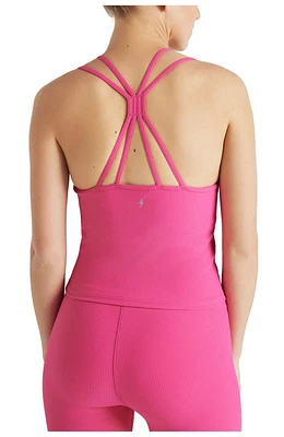 ELECTRIC YOGA Rib Cami Pink Yarrow at Nordstrom,