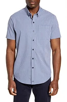 Cutter & Buck Anchor Classic Fit Gingham Shirt in Indigo at Nordstrom, Size 4Xb