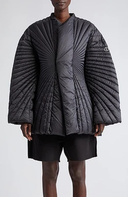 Rick Owens x Moncler Radiance Down Puffer Coat Black at Nordstrom,