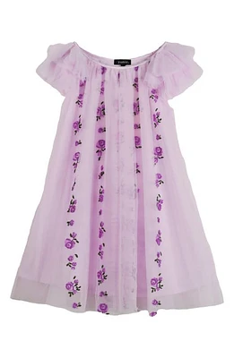 Zunie Kids' Float Floral Embroidered Tulle Dress Orchid at Nordstrom,