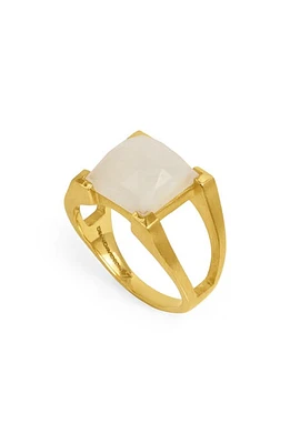 Dean Davidson Mini Plaza Moonstone Ring in Moonstone/Gold at Nordstrom, Size 7