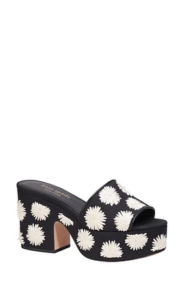 Kate Spade New York ibiza platform slide sandal Black/Cream at Nordstrom,