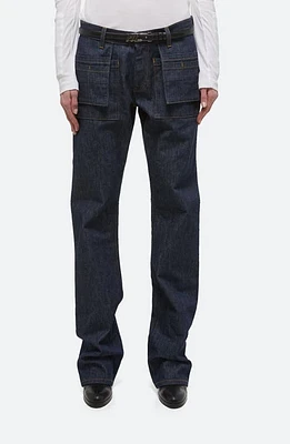 Helmut Lang Utility Straight Leg Jeans Raw Indigo at Nordstrom,