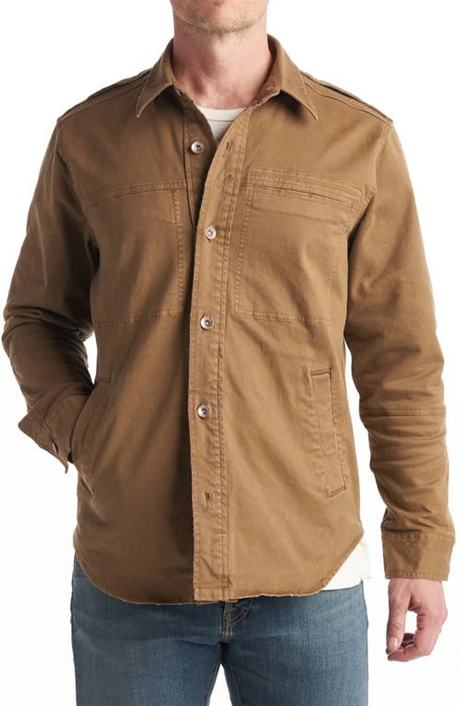 Rowan Orion Midcentury Twill Shirt Jacket Umber at Nordstrom,