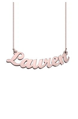 MELANIE MARIE Personalized Nameplate Pendant Necklace in Rose Gold Plated at Nordstrom