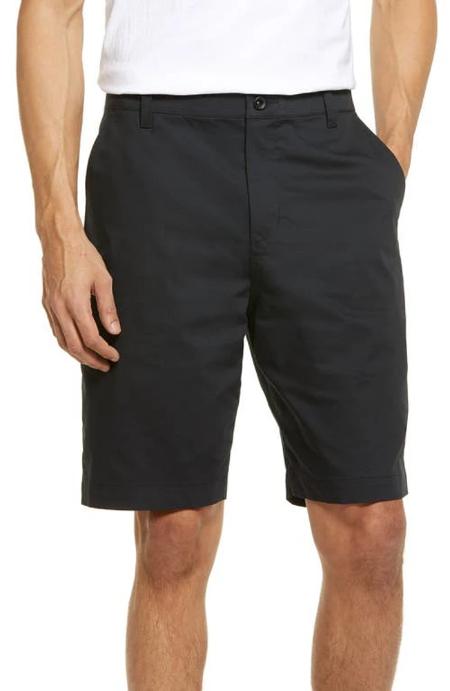 Nike Golf Nike Dri-FIT UV Flat Front Chino Golf Shorts in Black at Nordstrom, Size 32