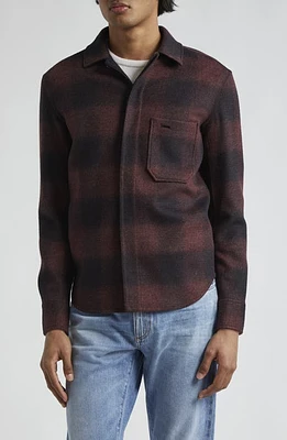 ZEGNA Ombré Plaid Trofeo Wool & Cashmere Double Face Overshirt in Lessona at Nordstrom, Size X-Small