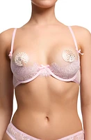 Von Follies By Dita Teese Seduca Eyelash Lace Open Cup Underwire Bra at Nordstrom,