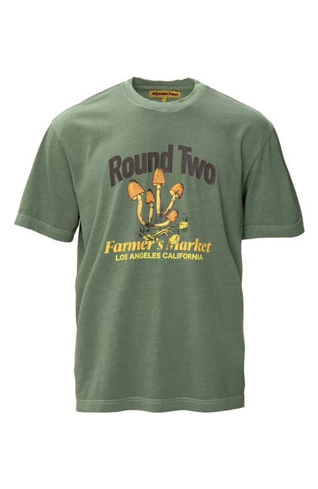 Round Two Farmer's Market Graphic T-Shirt Moss at Nordstrom,