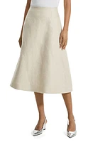 Theory High Waist Linen A-Line Skirt Straw at Nordstrom,