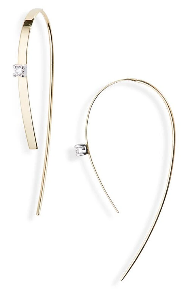 Lana Small Diamond Hooked-On Hoop Earrings in Yellow at Nordstrom