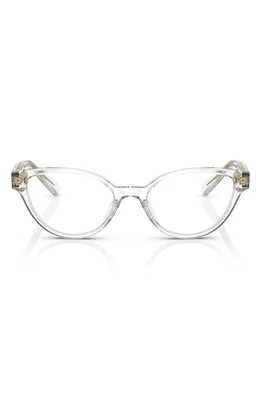 Versace Kids' 58mm Cat Eye Optical Glasses in Crystal at Nordstrom