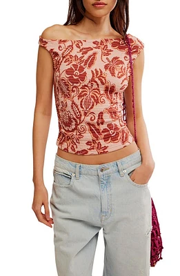 Free People Shea Floral Smocked One-Shoulder Top Combo at Nordstrom,