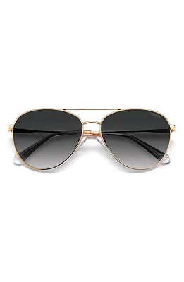 Polaroid 60mm Polarized Aviator Sunglasses in Gold Copper/Gray Polar at Nordstrom