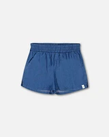 Deux Par Deux Girl's Solid Chambray Short at Nordstrom