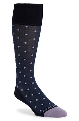 EDWARD ARMAH Shadow Dots Graduated Compression Socks in Navy at Nordstrom