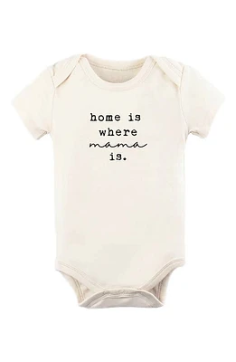 Tenth & Pine Home Is Where Mama Organic Cotton Bodysuit Natural at Nordstrom,