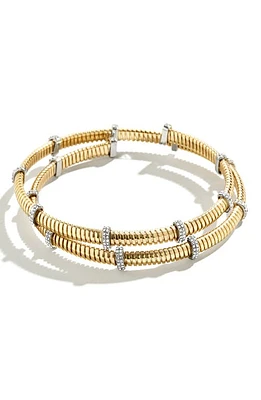 BaubleBar Pavé Coil Bracelet in Gold/clear at Nordstrom