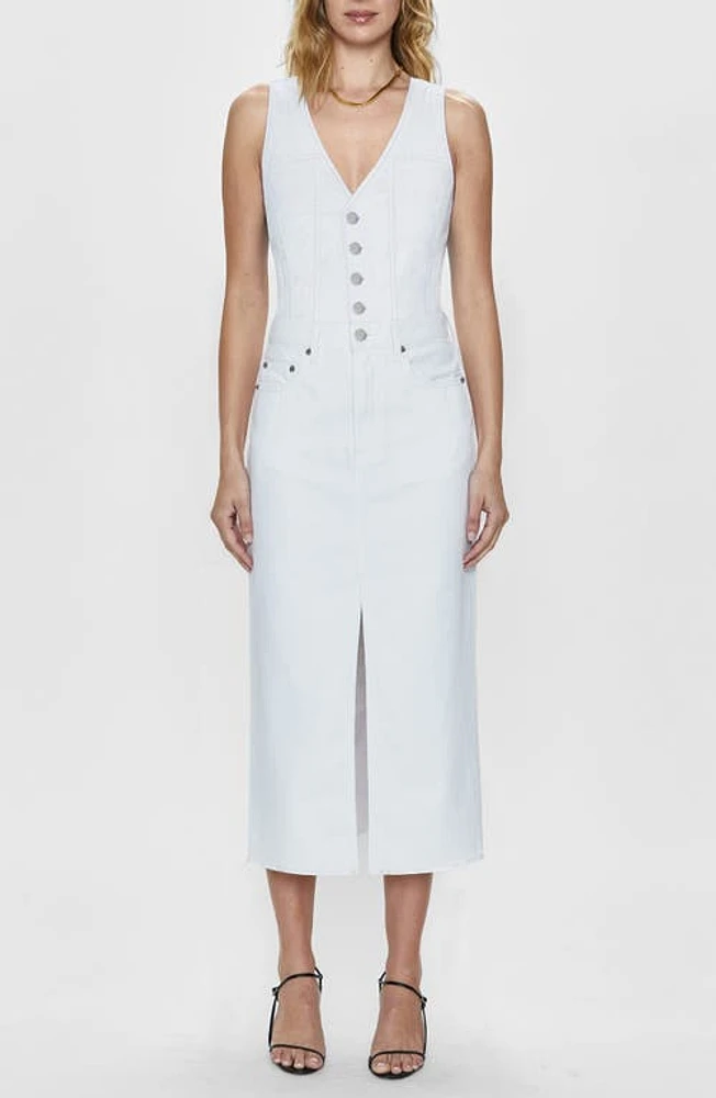 Pistola Alex Sleeveless Denim Midi Dress Le Blanc at Nordstrom,