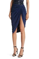 Michael Kors Collection Jersey Pareo Skirt Navy at Nordstrom,