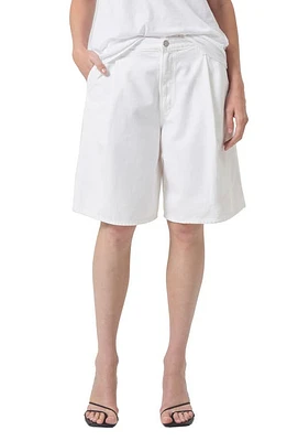 AGOLDE Ellis Denim Trouser Shorts Milkshake at Nordstrom,