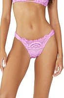 PQ SWIM Fanned Lace Bikini Bottoms Iris at Nordstrom,