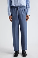 Jil Sander Straight Leg Cotton Trousers in French Blue at Nordstrom, Size 30 Us