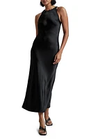 & Other Stories Sleeveless Satin Midi Dress Black at Nordstrom,