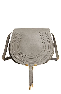 Chloé Medium Marcie Leather Crossbody Bag in Cashmere Grey at Nordstrom