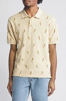 CARROTS BY ANWAR Wheat Embroidered Cotton Polo Bone at Nordstrom,